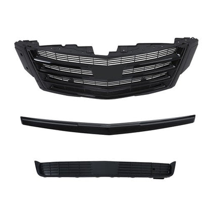 Gloss Black Front Center Mesh Grille Fit For Cadillac Escalade 2015-2020 3Pcs