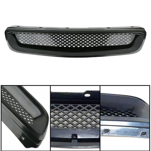 Black Mesh ABS Front Hood Grille Grill for 1996-1998 for Honda Civic EJ JDM