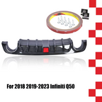 Rear Bumper Diffuser Lip LED Brake DRL Light for 2018-2023 for Infiniti Q50