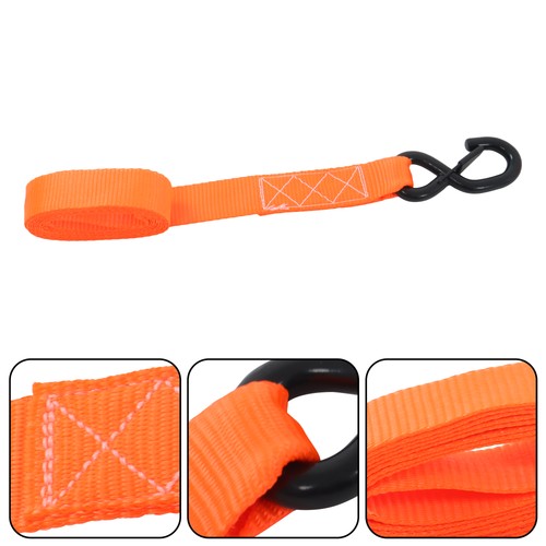 4 Pack Steel Ratchet Strap Fracture Strength 5208lbs 1.6in*8ft with S Hooks