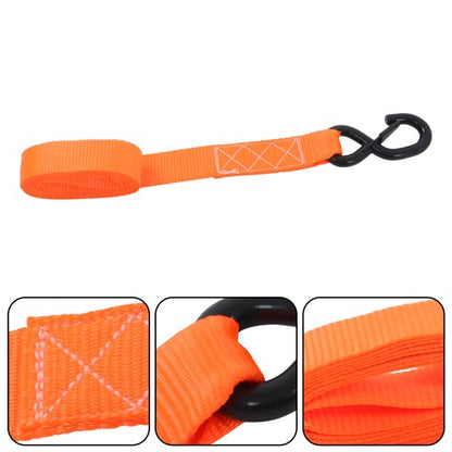 4 Pack Steel Ratchet Strap Fracture Strength 5208lbs 1.6in*8ft with S Hooks