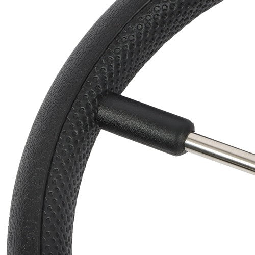 NEW 5 Spoke 13-7/8 Inch Stainless Steel Yach Steering Wheel with PU Foam（Black）