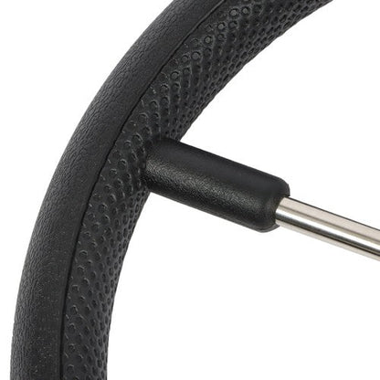 NEW 5 Spoke 13-7/8 Inch Stainless Steel Yach Steering Wheel with PU Foam（Black）