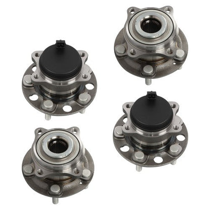4pc For Hyundai Sonata Tucson Kia Optima Front Rear Wheel Bearing & Hub Assembly
