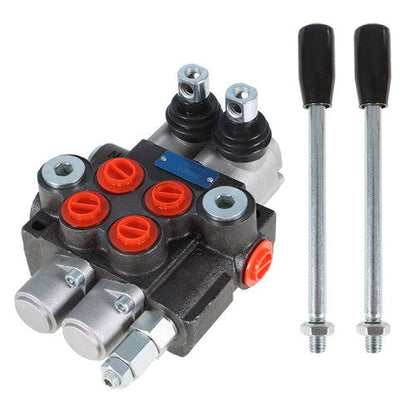 11 GPM 2 Spool Hydraulic Monoblock Double Acting Control Valve SAE Ports US
