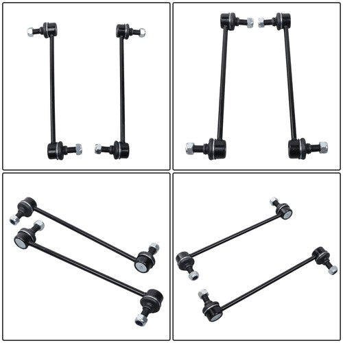 6pc Front Outer Tie Rods Ball Joint Sway Bar For Toyota Venza Lexus RX350 RX450h