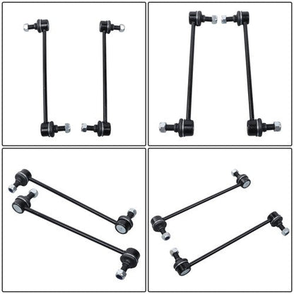 6pc Front Outer Tie Rods Ball Joint Sway Bar For Toyota Venza Lexus RX350 RX450h