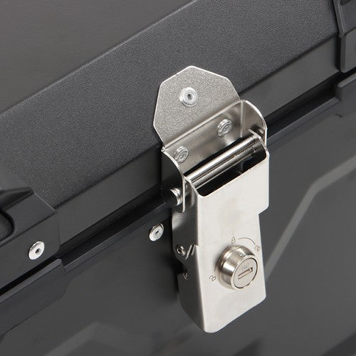 55L Motorcycle Top Case Tail Box Waterproof Luggage Scooter Trunk Storage Black