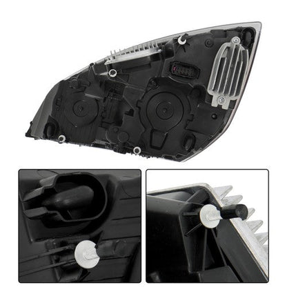 Right Headlight Assembly Black With LED Fit For Freightliner Cascadia 2018-2023