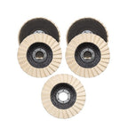 5PCS 4.5"×7/8" Felt Flap Disc Polishing Flap Discs Wool Flap Buffing Wheel Pad