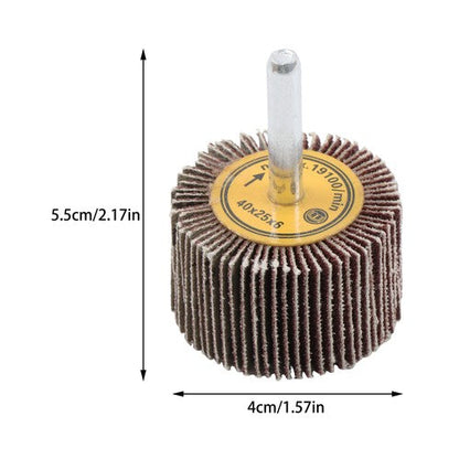 5 Pack 1-1/2" x 1" x 1/4" Aluminum Oxide Shank Mounted Flap Wheels 120 Grit