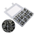 500pcs Aluminum Rivet Kit 14 Sizes Assorted Blind Rivets Storage Case DIY Use
