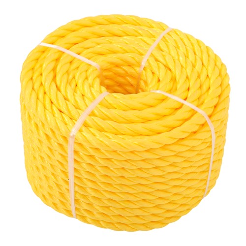 1/2in x 100 Feet 3 Stranded Orange Yellow Polypropylene Braided Rope