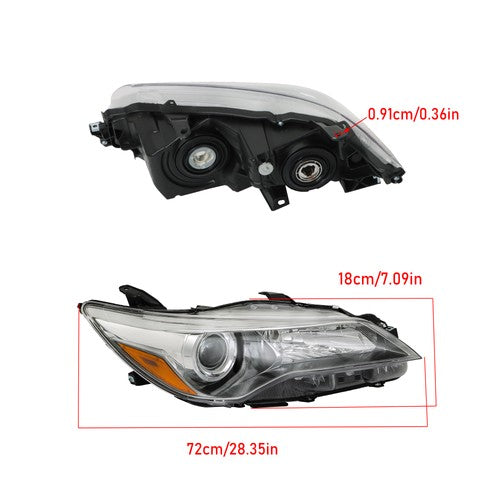 Pair Projector Headlights Headlamps Assembly For Toyota Camry 2015-2017 LH+RH