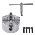 K72-100 4Inch 4-Jaw Metal Lathe Chuck Independent Reversible Jaws Key Handle New
