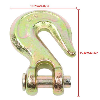 4Pcs 1/2" Clevis Grab Hook G70 Forged Steel Chain Hook Fracture Strength 48000lb