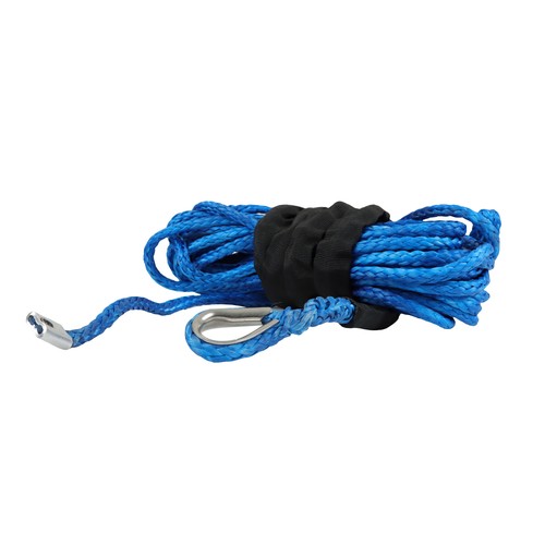 For ATV 5/16"x50' 12000LBS Blu Synthetic Winch Rope Line Recovery Cable