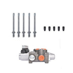 5 Spool 3625PSI Hydraulic Monoblock Double Acting Control Valve 11 GPM SAE Ports