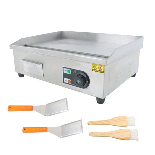 Commercial Electric Griddle 1600W 22" Stainless Steel Flat Grill 50-300℃