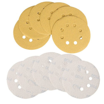100 Pack 5 Inch 8-Hole 100 Grit Hook-and-Loop Sanding Disc Sander Paper