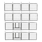 16 Panels 24x24 inch Dog Playpen Crate Fence Pet PlayPen Exercise Cage
