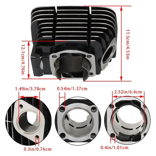 Fit For Yamaha Rd350 1973-1975 Cylinder Rebuild Kit Pistons Rings Pins