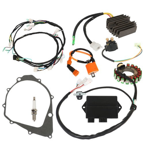 Wire Harness Ignition Coil CDI Stator & Gasket For Yamaha Warrior 350 YFM350X
