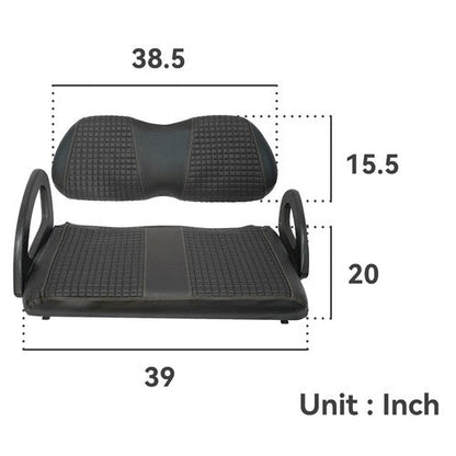 For Club Car Precedent Seat Cushion Black Golf Cart Diamond Seat Cover Kit