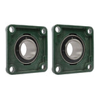 Self-Aligning UCF210-32 Pillow Block Bearing Solid Base 2" Bore 4-Bolt 2Pcs