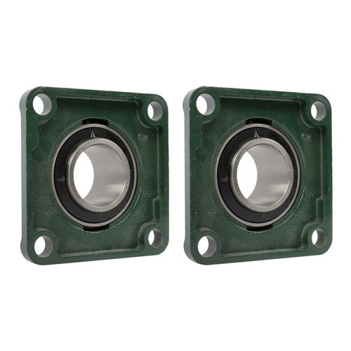 Self-Aligning UCF210-32 Pillow Block Bearing Solid Base 2" Bore 4-Bolt 2Pcs