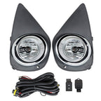 Pair Fog Lights Assembly Wiring+Switch+Cover For 15-16 Toyota Yaris 8122002110