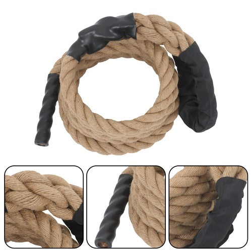 1.5” × 15FT Climbing Rope Gym Fitness Strength Training Exercise Rope Brown