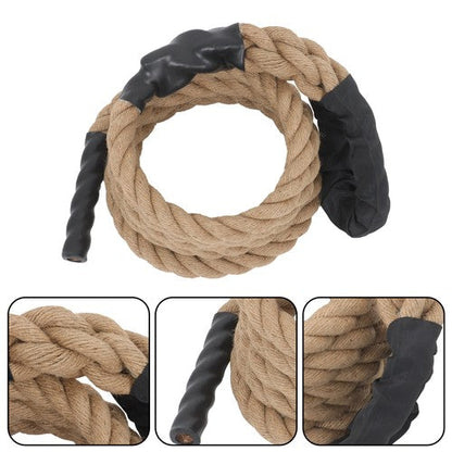 1.5” × 15FT Climbing Rope Gym Fitness Strength Training Exercise Rope Brown