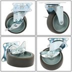 8 Pack 3 Inch Universal Caster Wheels Heavy Duty Casters with Side Brake Grey