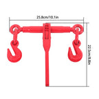 Red 1/4in-5/16in G70 7800lbs W/G70 Grab Hook Adjustable Chain Binders ×2 Steel