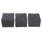 50 Pack Interlocking Deck Tiles PP Drainage Tiles Floor Tiles 12 x 12 inch Black