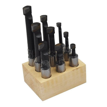 1/2" BORING BAR SET PRO QUALITY 9 PCS CARBIDE TIPPED BARS 1/2" SHANK LATHE TOOL