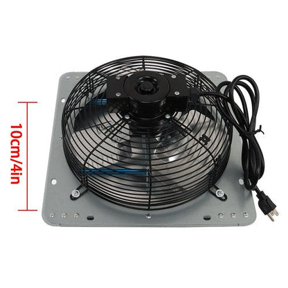 Aluminum 12" Wall Mounted Shutter Exhaust Fan With 1.65 Meters Power Cord Kit