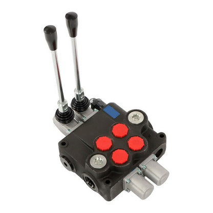 32 GPM 2 Spool 3600 PSI Hydraulic Directional Control Valve Double Acting SAE 16