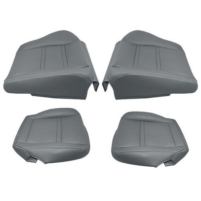 Leather FIT For Toyota Land Cruiser 1990-97 Driver & Passenger Seat Cover Gray