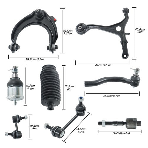 16Pc Suspension Kit Front Lower Upper Control Arm Set For Acura TL 2004-2006