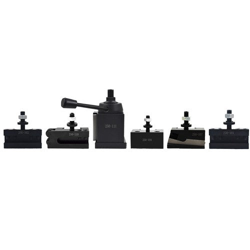 6Pcs 6- 12" AXA 250-111 Wedge Type Quick Change Tool Post Holder Set For Lathe