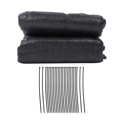 Garden Privacy Fence Heavy Duty 5ft X 50ft Barrier Net With Zip Ties Black