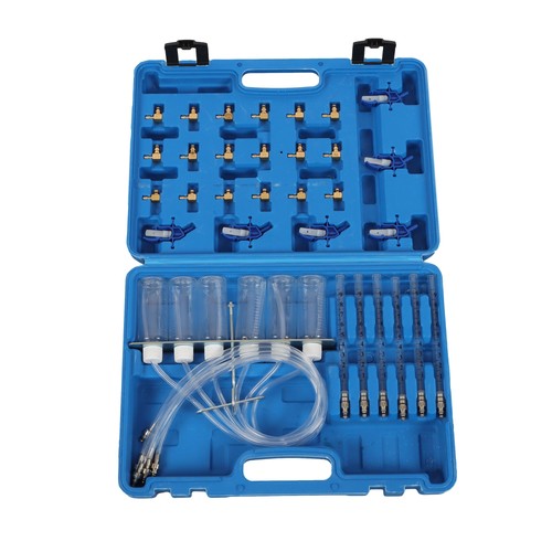 6 Cylinder Diesel Injector Flow Meter Tester Kit Common Rail Adaptor Leak Tools