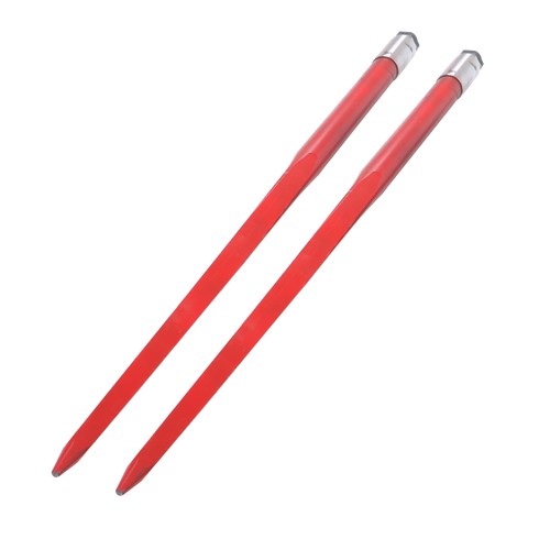 Hay Bale Spear 49" 4500 lbs Capacity Spike Fork for Tractors Loaders 2Pcs