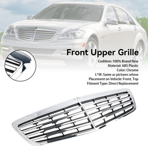 Front Chrome Grill for Mercedes Benz S-Class 2010-13 W221 S550 S600 S63 AMG