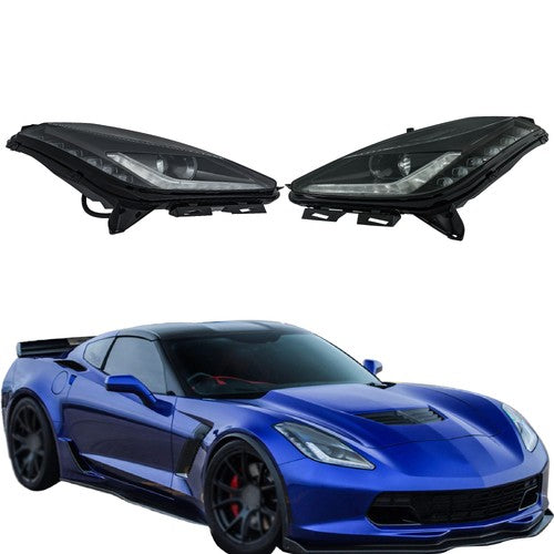 Pair For Chevrolet Corvette 2014-2019 HID/Xenon W/LED DRL Left&Right Headlight