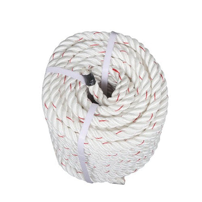 3/4IN x120FT High Strength Braided Rope Breaking Strength 2038 Pounds White Red