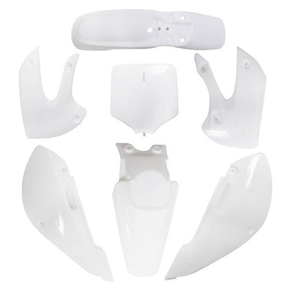 For Kawasaki KX 65 KLX 110 DRZ110 Suzuki RM65 Plastic Fender Fairing kit White