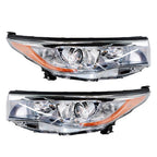 Left+Right Side Clear Front Headlights Headlamps For Toyota Highlander 2014-2016